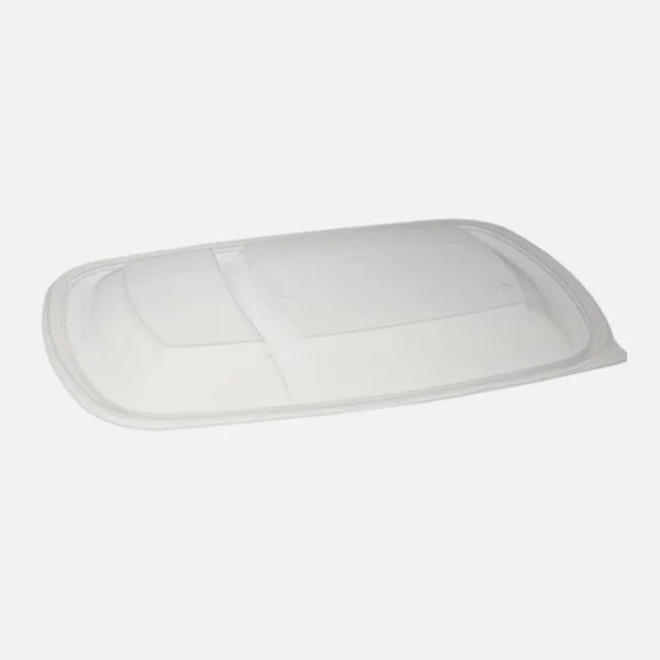 LID for 2 Compartment (600/300ml) Medium Rectangular SABERT Fastpac Container HOT52872 (4x75)