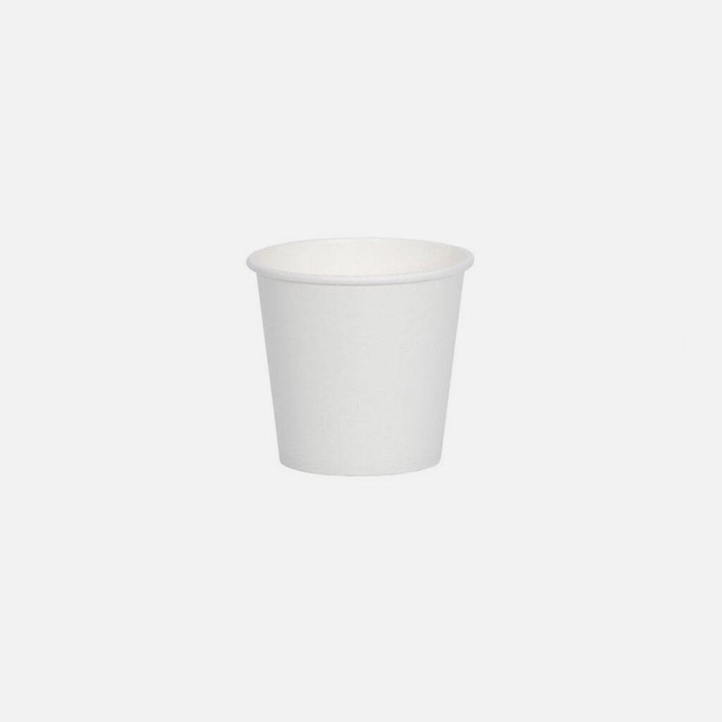4oz Single Wall Plain White Paper Espresso Cup 20×50 – EncoWare ...