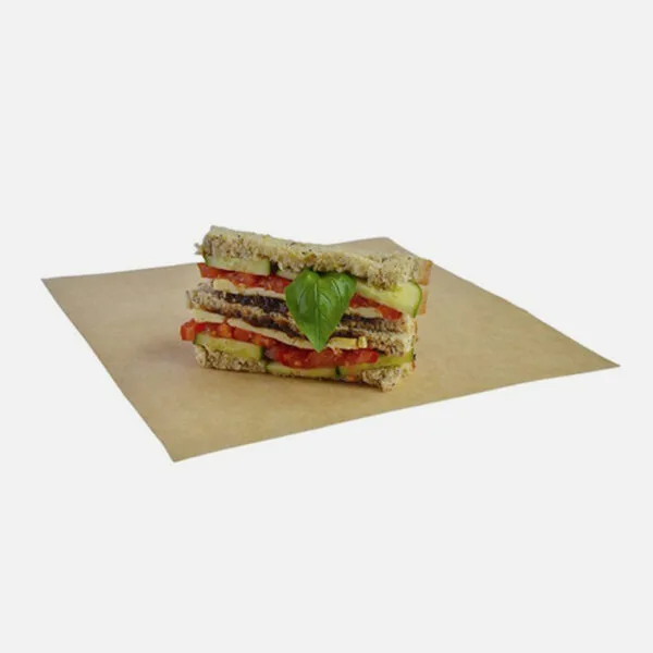 Unbleach Greaseproof Brown Sheet 38x27.5cm 50gsm 1x500
